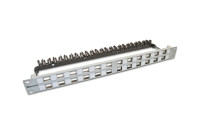 Wirewin Patchpanel 24 Port, Keystone, 1HE 19" Rack Hellgrau