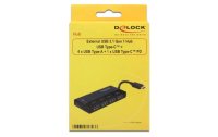 Delock USB-Hub USB 3.1 Typ-C Gen1 - 4x USB-A + 1x USB...