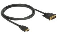 Delock Kabel HDMI – DVI, 1 m, bidirektional