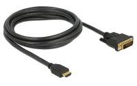 Delock Kabel HDMI – DVI, 2 m, bidirektional