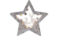 Star Trading Tischdeko Fauna Stern 25 cm, Holz