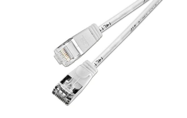 SLIM Slimpatchkabel  Cat 6, U/FTP, 0.25 m, Weiss