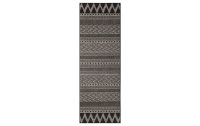 Northrugs Teppich Jaffa Sidon, 70 x 200 cm, Anthrazit/Beige