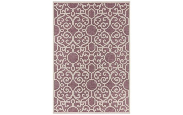 Northrugs Teppich Outdoor Jaffa, 160 x 230 cm, Lila-Beige