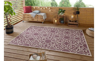 Northrugs Teppich Outdoor Jaffa, 160 x 230 cm, Lila-Beige