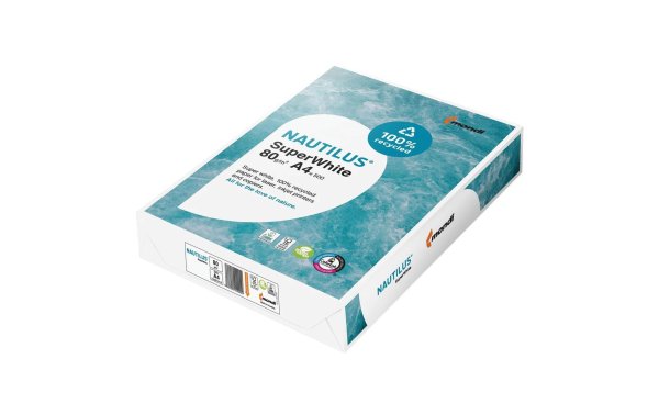 Nautilus Kopierpapier Super White A4, Weiss, 80 g/m², 500 Blatt