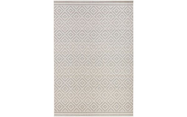 Northrugs Teppich Outdoor Meadow, 160 x 230 cm, Grau-Creme