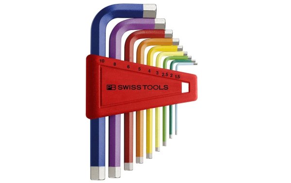 PB Swisstools Winkelschlüssel-Set Rainbow 1.5-10 mm Innensechskant