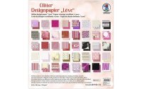 URSUS Designpapier Glitter Love 40 Blatt, 190 g/m²