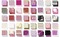 URSUS Designpapier Glitter Love 40 Blatt, 190 g/m²