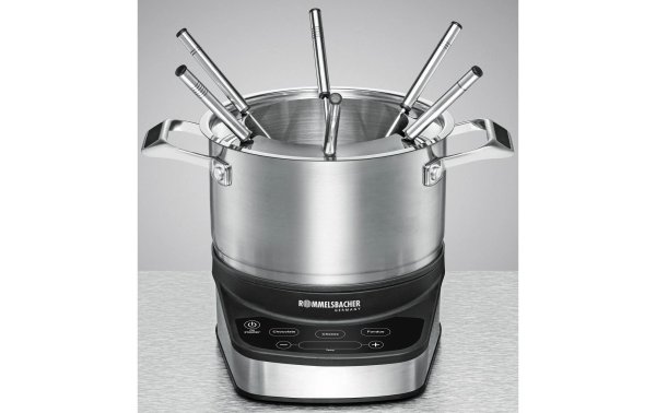 Rommelsbacher Fondue-Set All-in-One 20.F 1200, 7 Teile, Silber
