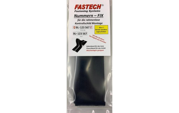 FASTECH Kennzeichenhalter Nummern Fix – Set 3 vorne 75 x 295 mm