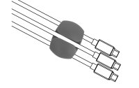 Delock Kabel-Clip 14 mm, 3x2 Stück, weiss, grau, schwarz