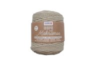 Glorex Wolle Makramee Rope gedreht 5 mm, 500 g, Beige
