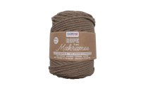 Glorex Wolle Makramee Rope gedreht 5 mm, 500 g, Hellbraun