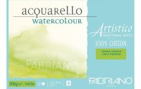 Fabriano Aquarellblock Artistico Trad.White 12.5 x 18 cm,...