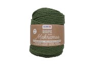 Glorex Wolle Makramee Rope gedreht 5 mm, 500 g, Olivgrün