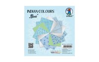 URSUS Bastelpapier Indian Colours 13.7 x 13.7 cm, 130 g/m², Blau
