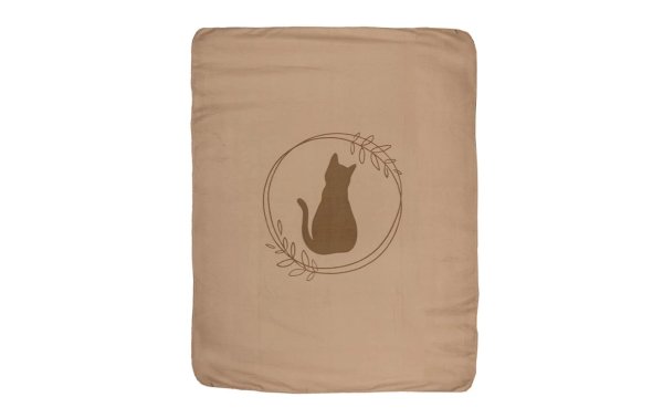 Esschert Design Decke Katze 180 x 130 cm, Braun