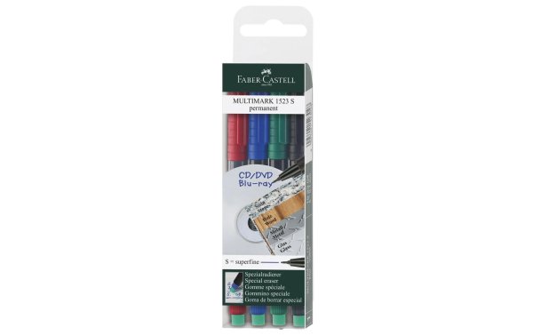 Faber-Castell Folienstift S 4er-Set, permanent