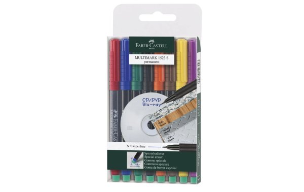 Faber-Castell Folienstift S 8er-Set, permanent