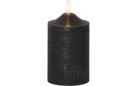 Star Trading LED-Kerze Pillar Flamme Ø 7.5 x 15 cm, Schwarz