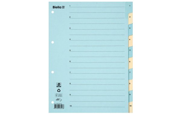 Biella Register A4 1 - 10 Karton