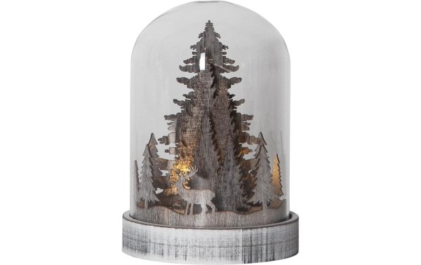 Star Trading Schneekugel Kupol Winterwald, 17.5 cm, Braun