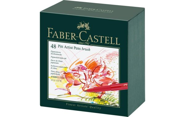 Faber-Castell Tuschestift Pitt Artist Pen B 48er Atelierbox