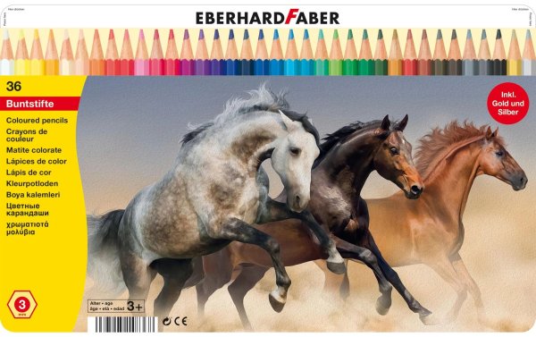 Eberhard Faber Farbstifte Hexagonal Mehrfarbig, 36 Stück