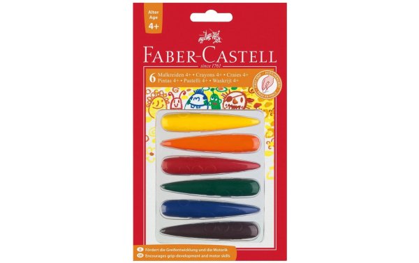 Faber-Castell Wachsmalstifte Fingers 6 Stück