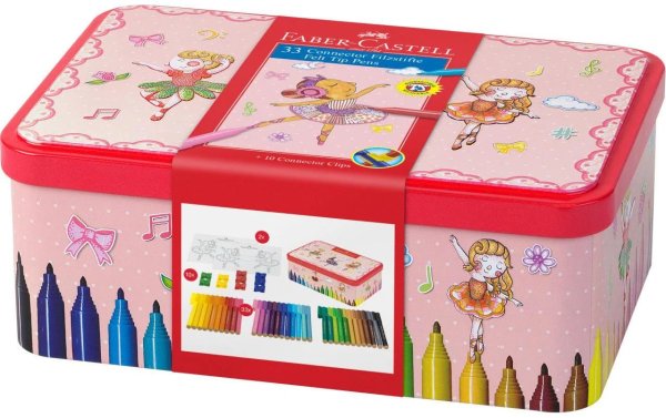 Faber-Castell Filzstift Connector 33er Metallbox «Ballerina»