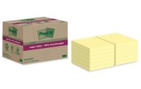 Post-it Notizzettel Super Sticky Recycling, Gelb, 12...