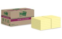 Post-it Notizzettel Super Sticky Recycling, Gelb, 12...