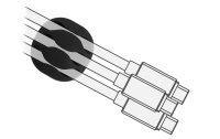 Delock Kabelhalter 35mm, für 3 Kabel, selbstklebend 6 Stück