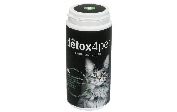 detox4pet Katzen-Nahrungsergänzung Natürlicher Zeolith, 250 g