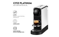Krups Kaffeemaschine Nespresso CitiZ Platinum Edelstahl/Schwarz