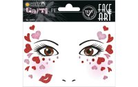 Herma Stickers Tattoos Face Art Love, 1 Stück
