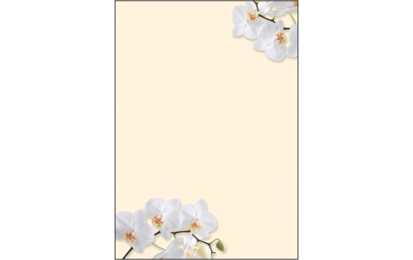 Sigel Motivpapier White Orchid A4, 50 Blatt