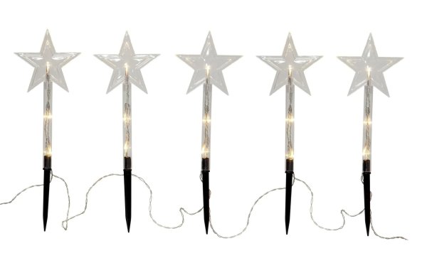 Star Trading Aussendekoration Wandy 5er mit Erdspiess 15 LED, 25 cm