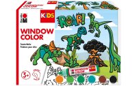 Marabu Fensterfarbe Kids Dinosaurier 6 x 25 ml