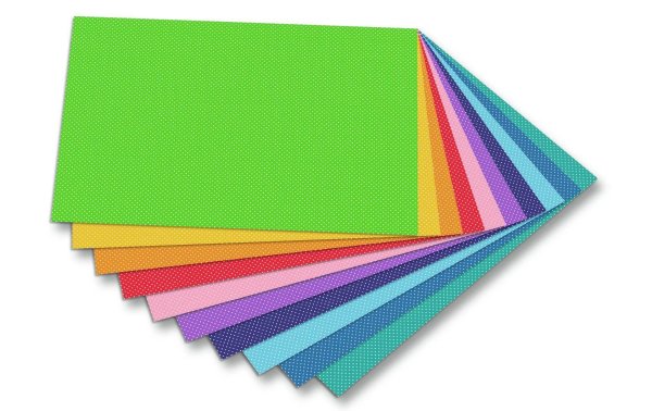Folia Motivpapier Punkte doppelseitig Mehrfarbig