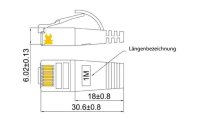 SLIM Slimpatchkabel  Cat 6, STP, 5 m, Gelb