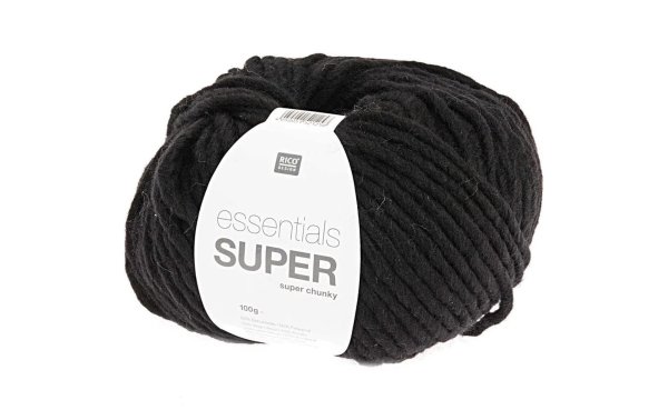 Rico Design Wolle Essentials Super Super Chunky 100 g Schwarz