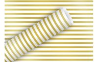 Braun + Company Geschenkpapier Stripes Gold 2 m x 70 cm