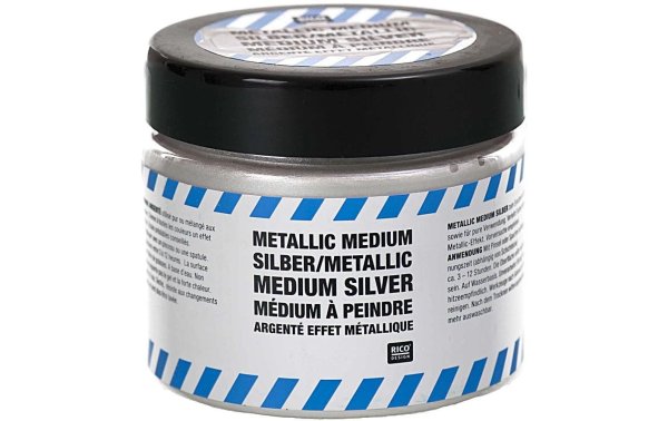 Rico Design Metallic-Farbe Premium Silber, 120 ml