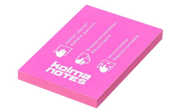 Kolma Notizzettel NOTES A8 Pink, 100 Blatt