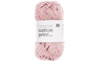 Rico Design Wolle Creative Cotton Print Aran 50 g Lila; Rosa