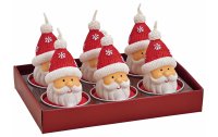 G. Wurm Teelichter Nikolaus Rot, 6er Set