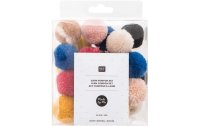 Rico Design Pompon Set Ø 3 cm Natur Mix, 24...